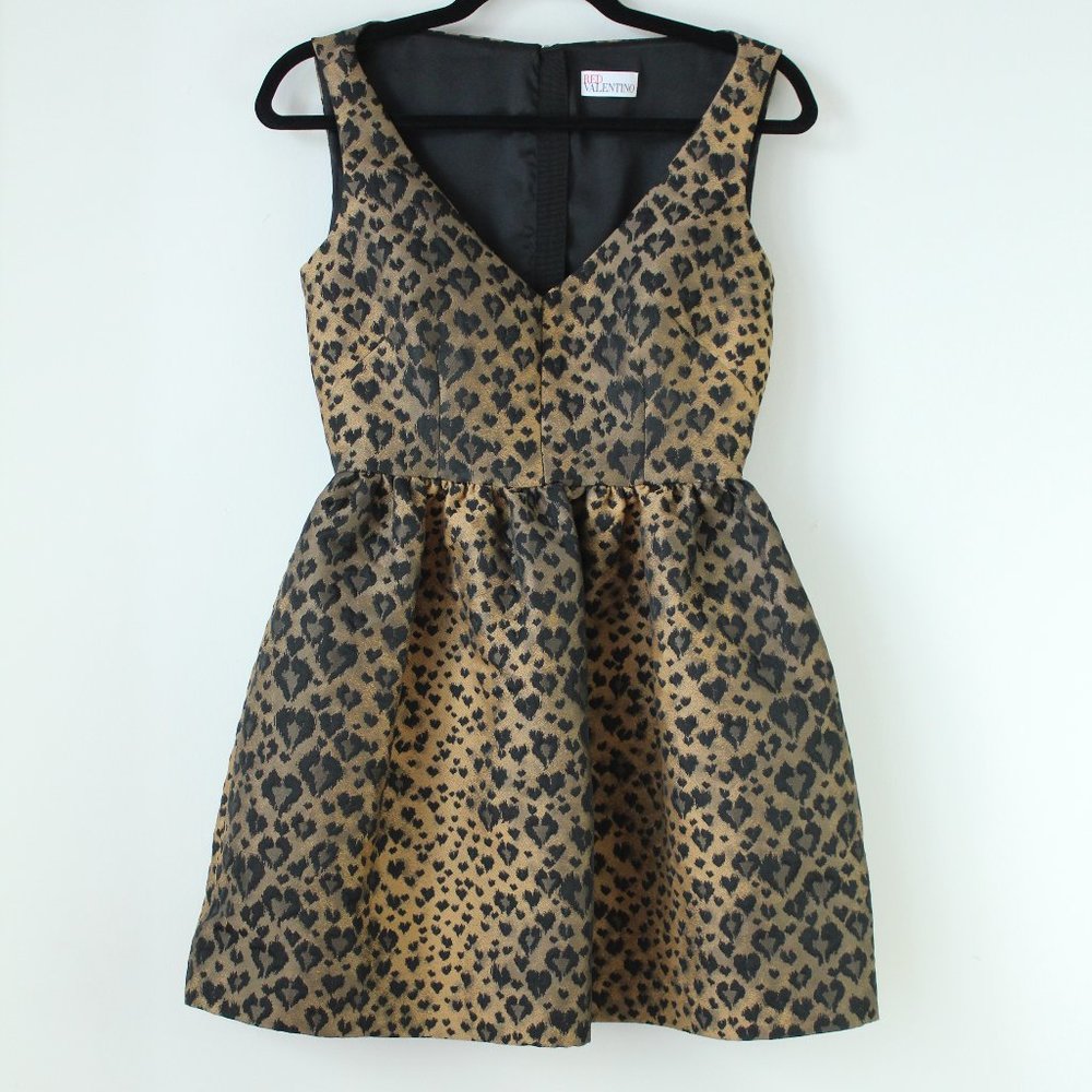 Red Valentino Animal Print Mini Dress